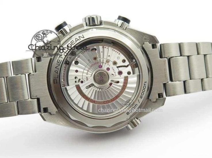1223 Planet Ocean Master Chronometer Chrono SS OM 1:1 Best Edition Gray Dial On SS Bracelet A Reliable 8180